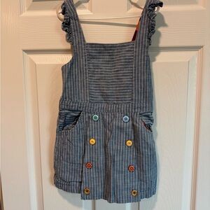 Striped Blue Kids Overalls